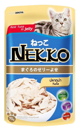 Nekko Pouch Cat Food Real Tuna In Jelly -70gm