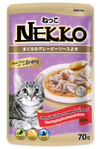 NEKKO POUCH 70G - TUNA TOPPING SEA BREAM IN GRAVY