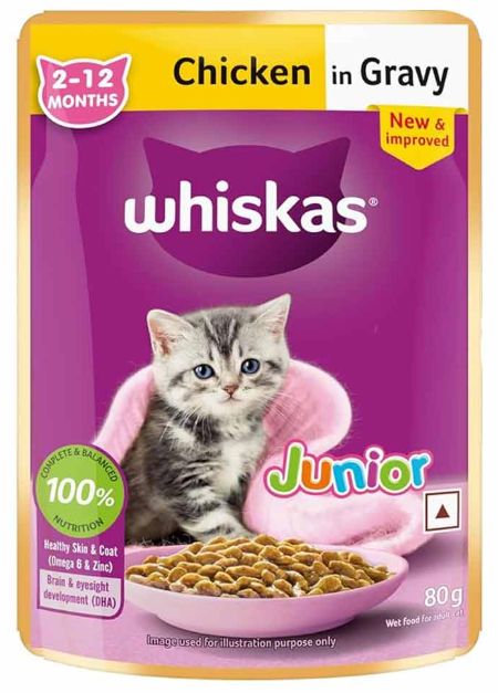 Whiskas Chicken in Gravy Kitten Pouch 85gm