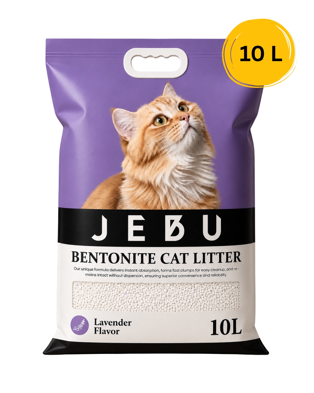 JEBU Bentonite Cat Liter 10L (Lavender flavor)
