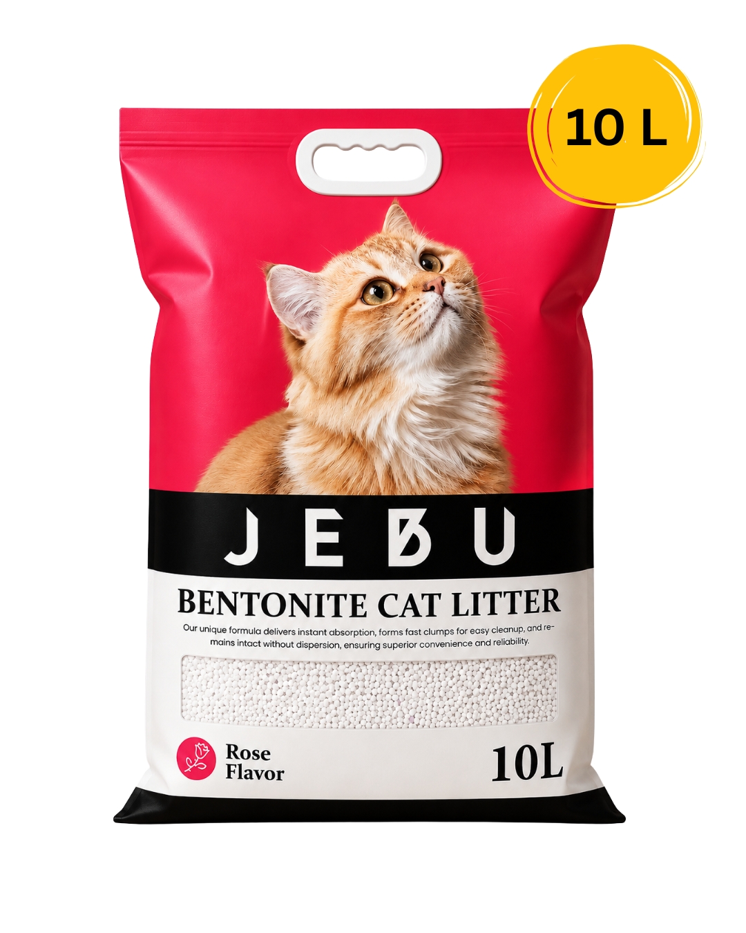 JEBU Bentonite Cat Litter 10L (Rose Flavor)