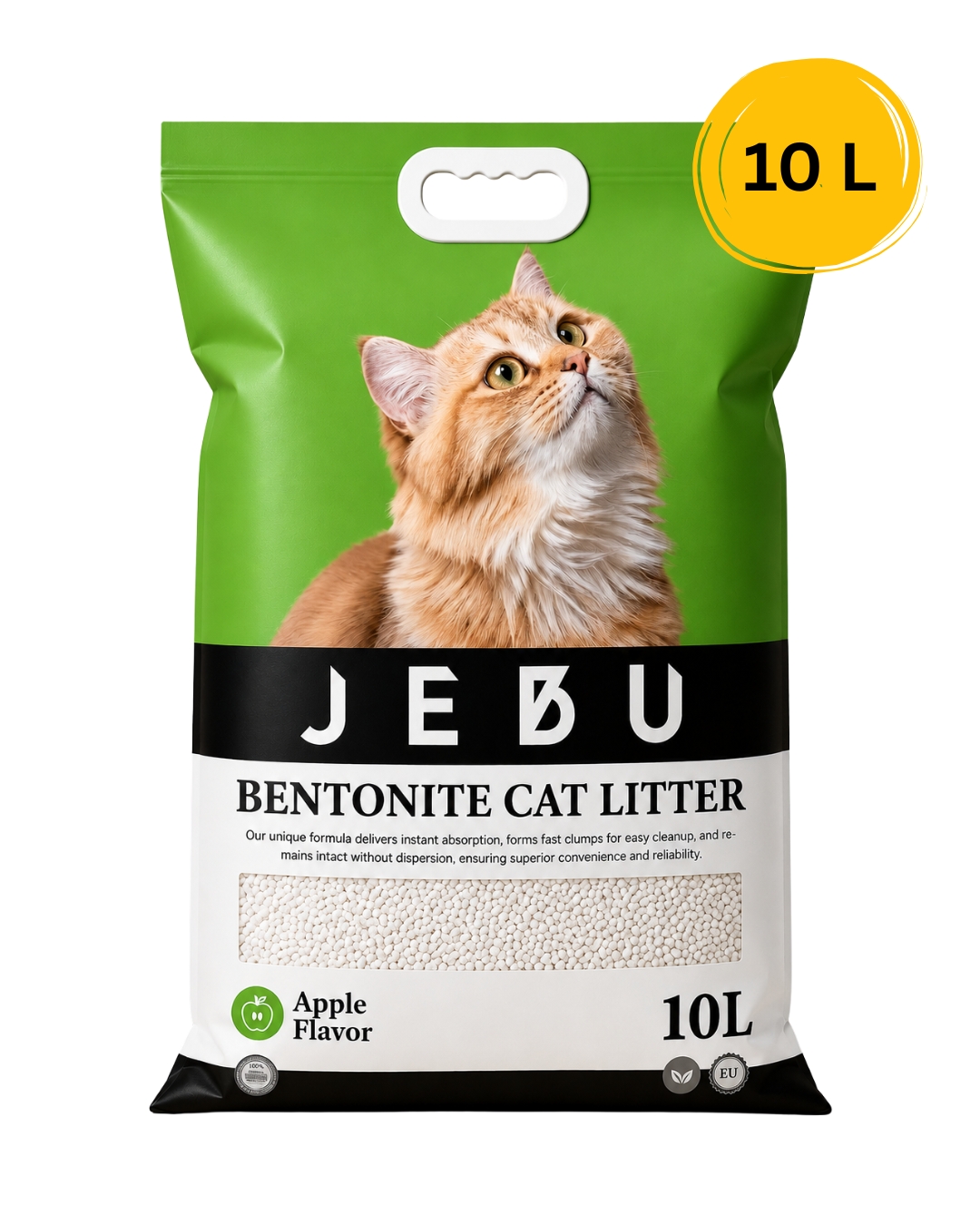 JEBU Bentonite Cat Liter 10L (Apple Flavor)