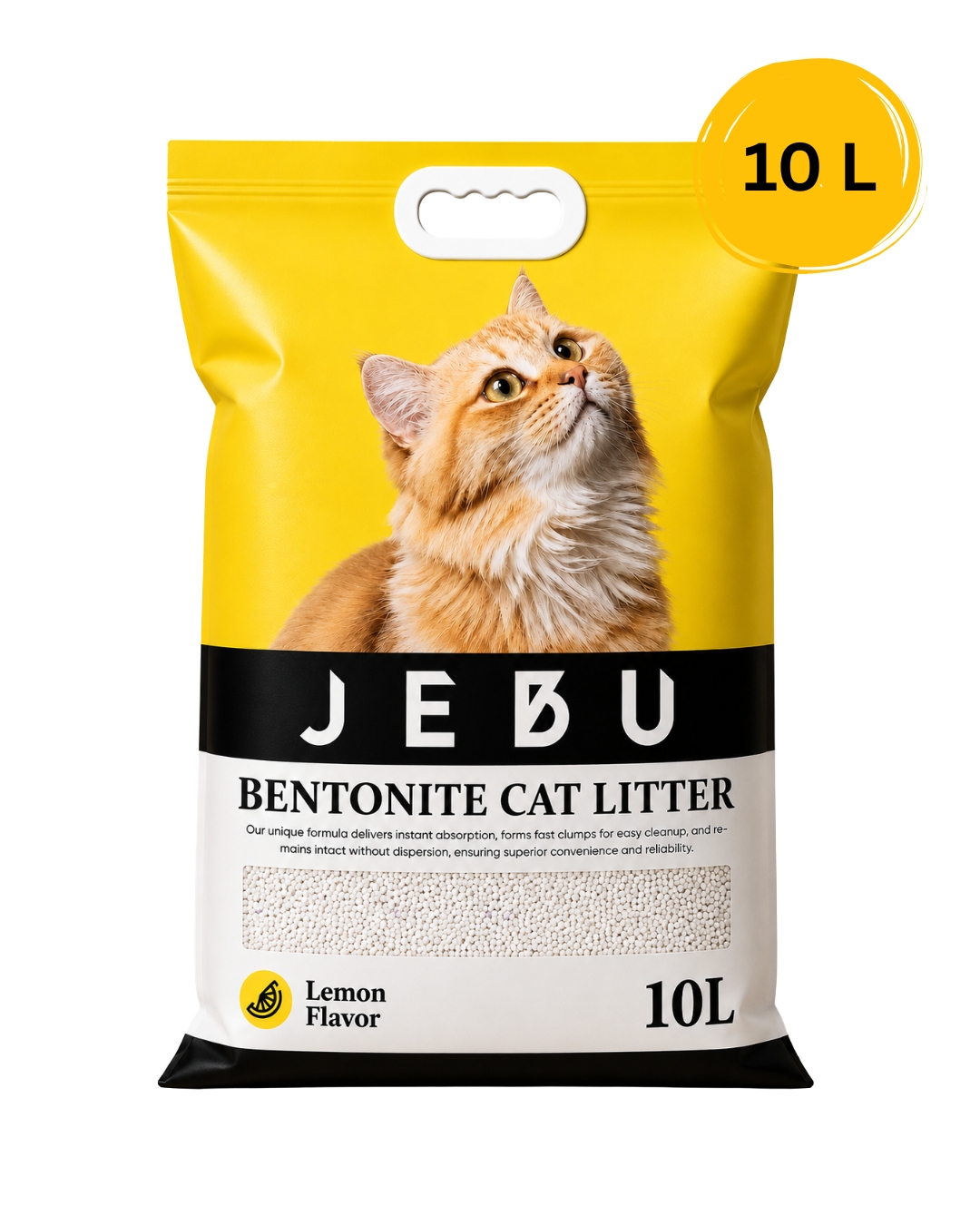 JEBU Bentonite Cat Litter 10L (Lemon Flavor)
