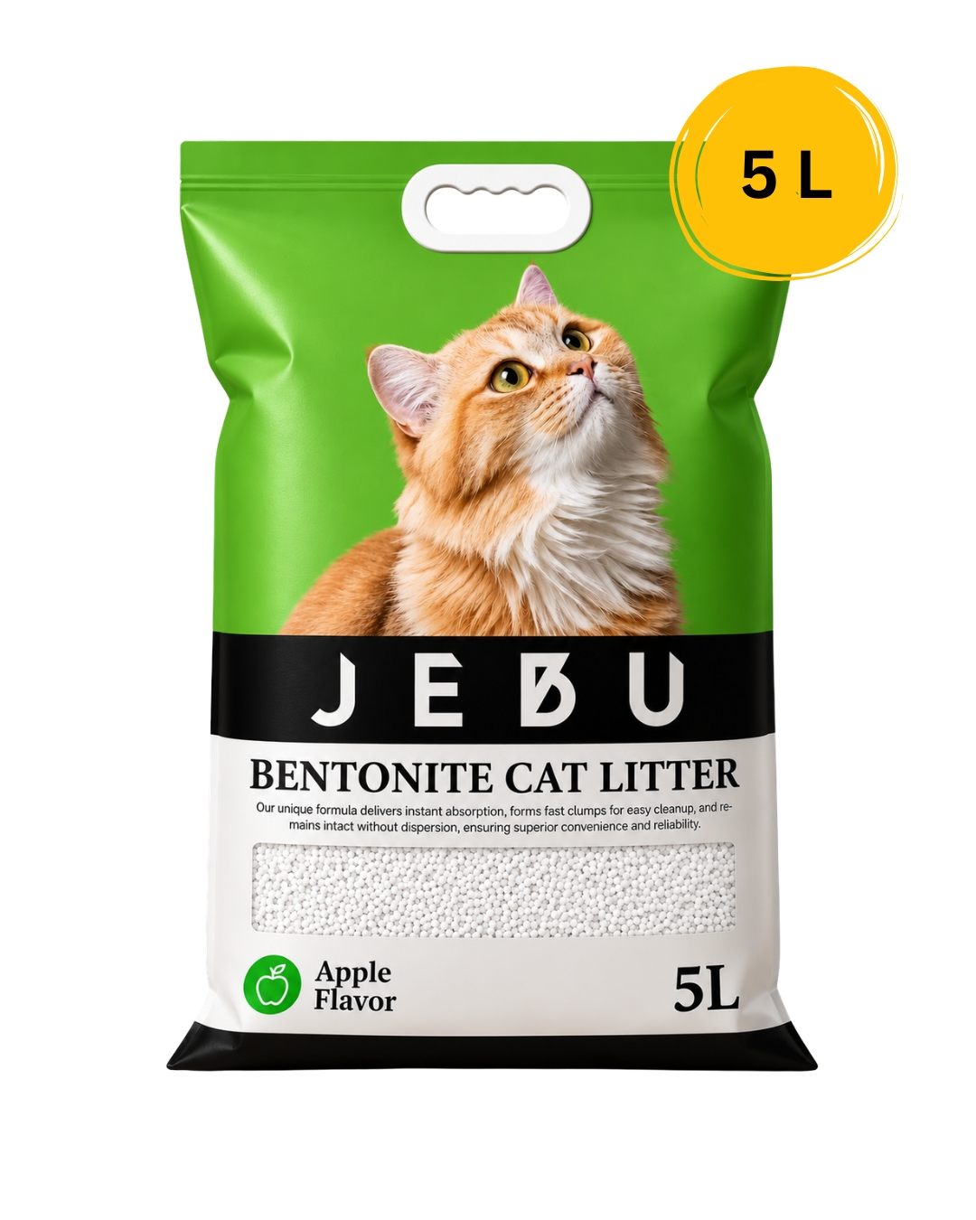 JEBU Bentonite Cat Litter 5L (Apple Flavor)