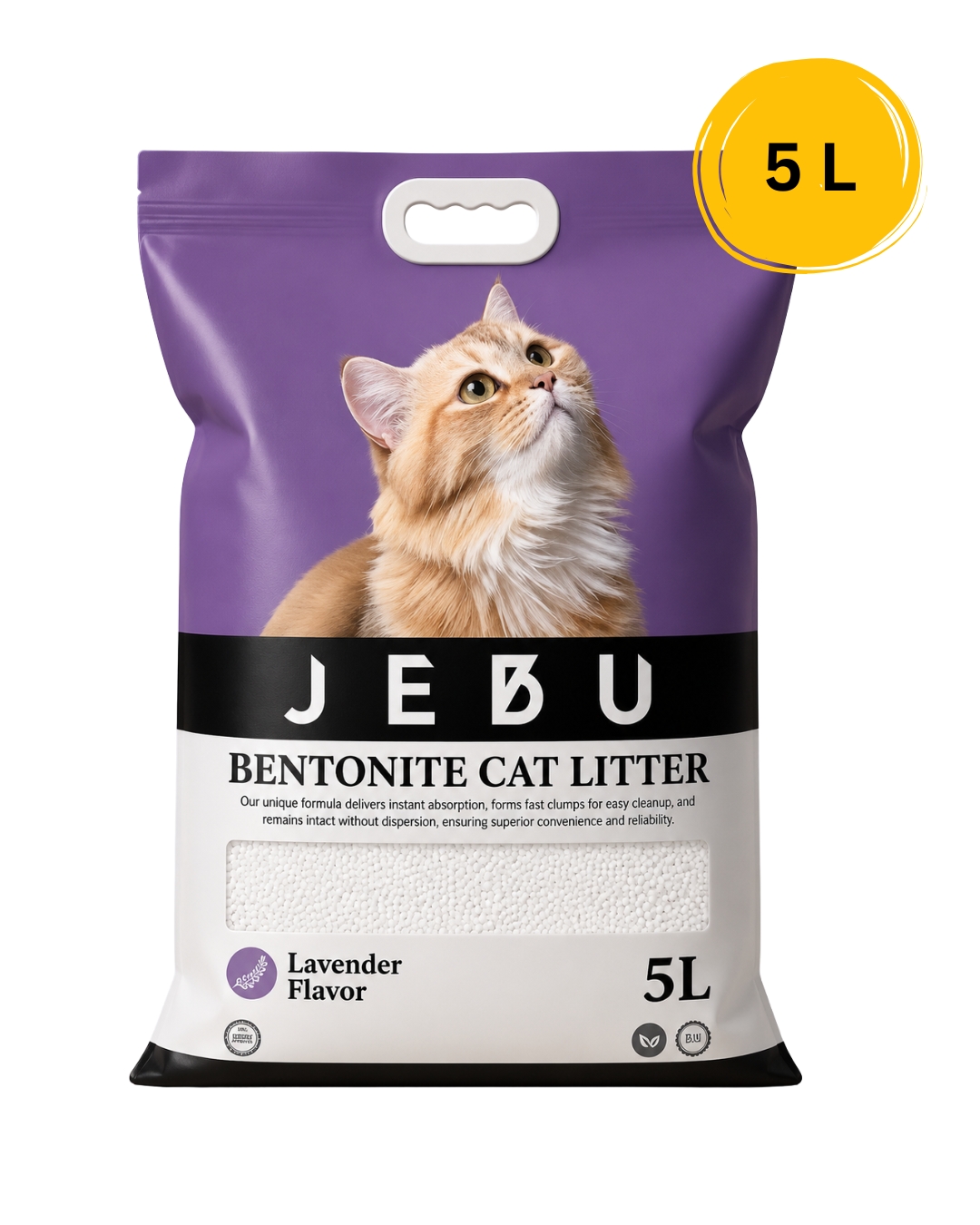 JEBU Bentonite Cat Litter 5L (Lavender Flavor)