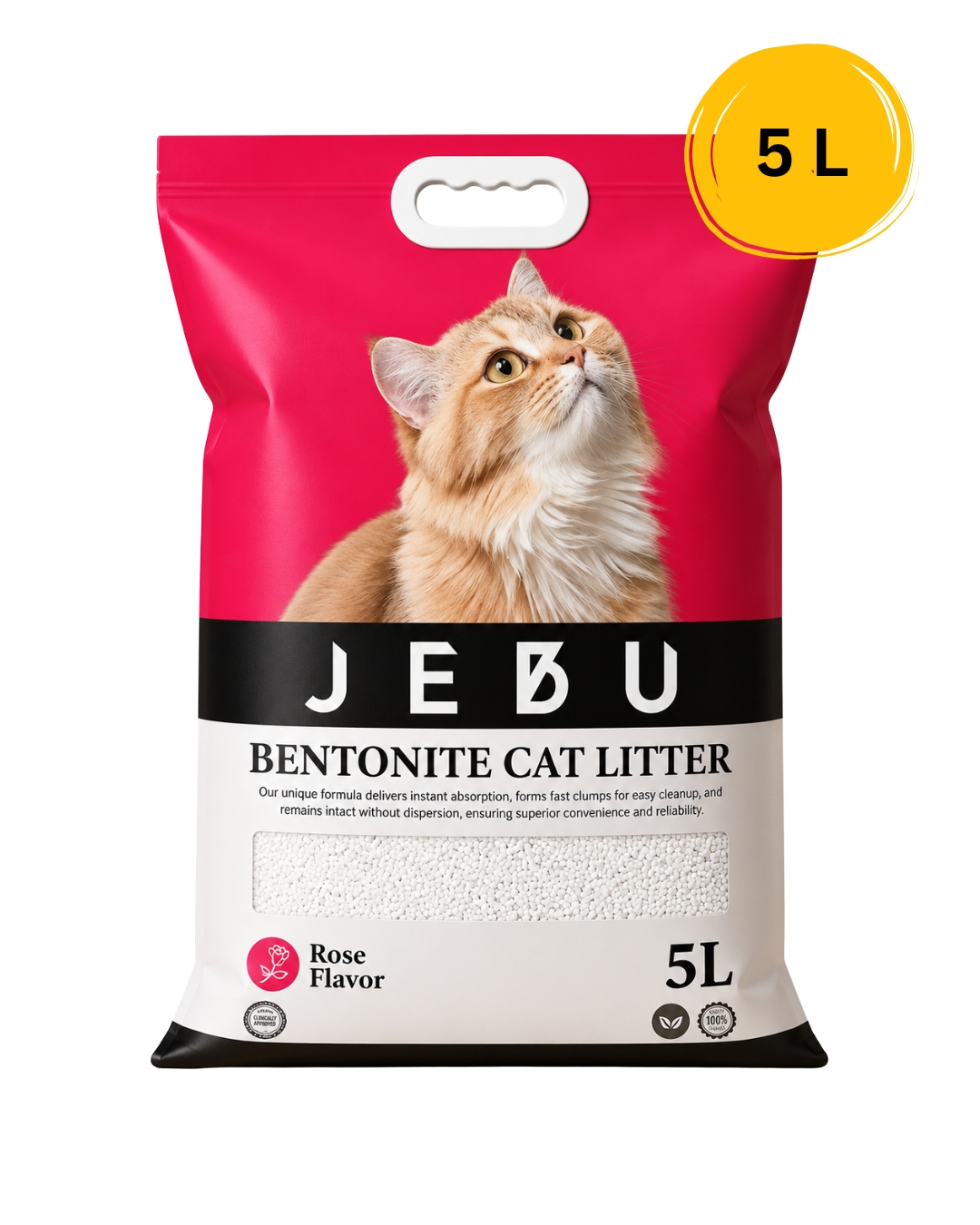JEBU Bentonite Cat Litter 5L (Rose Flavor)