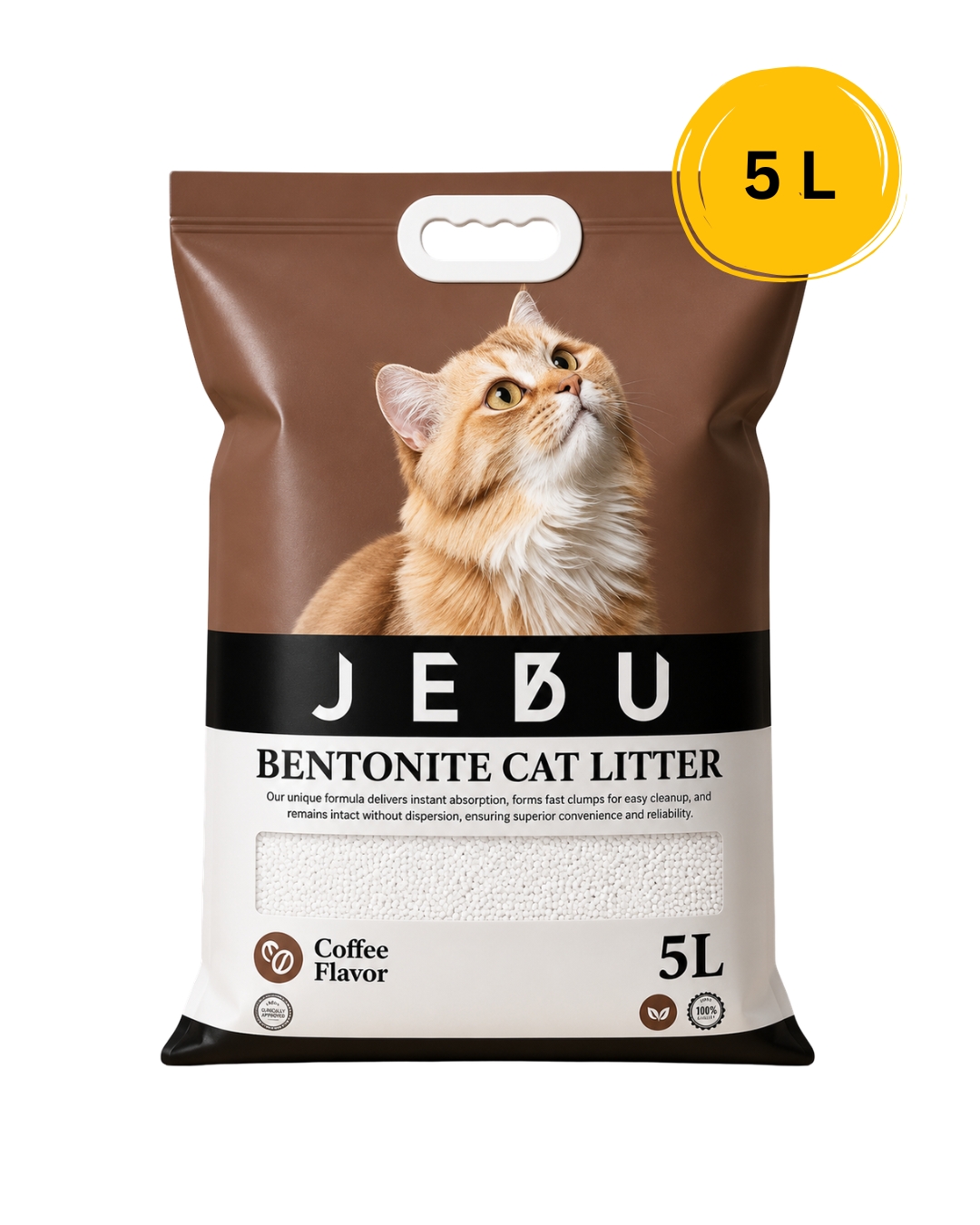 Jebu Bentonite Cat liter 5 L (Coffee Flavor)