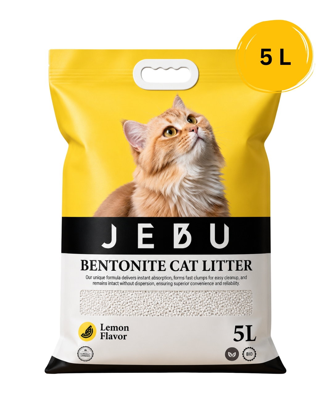 JEBU Bentonite Cat liter  (Lemon Flavor)